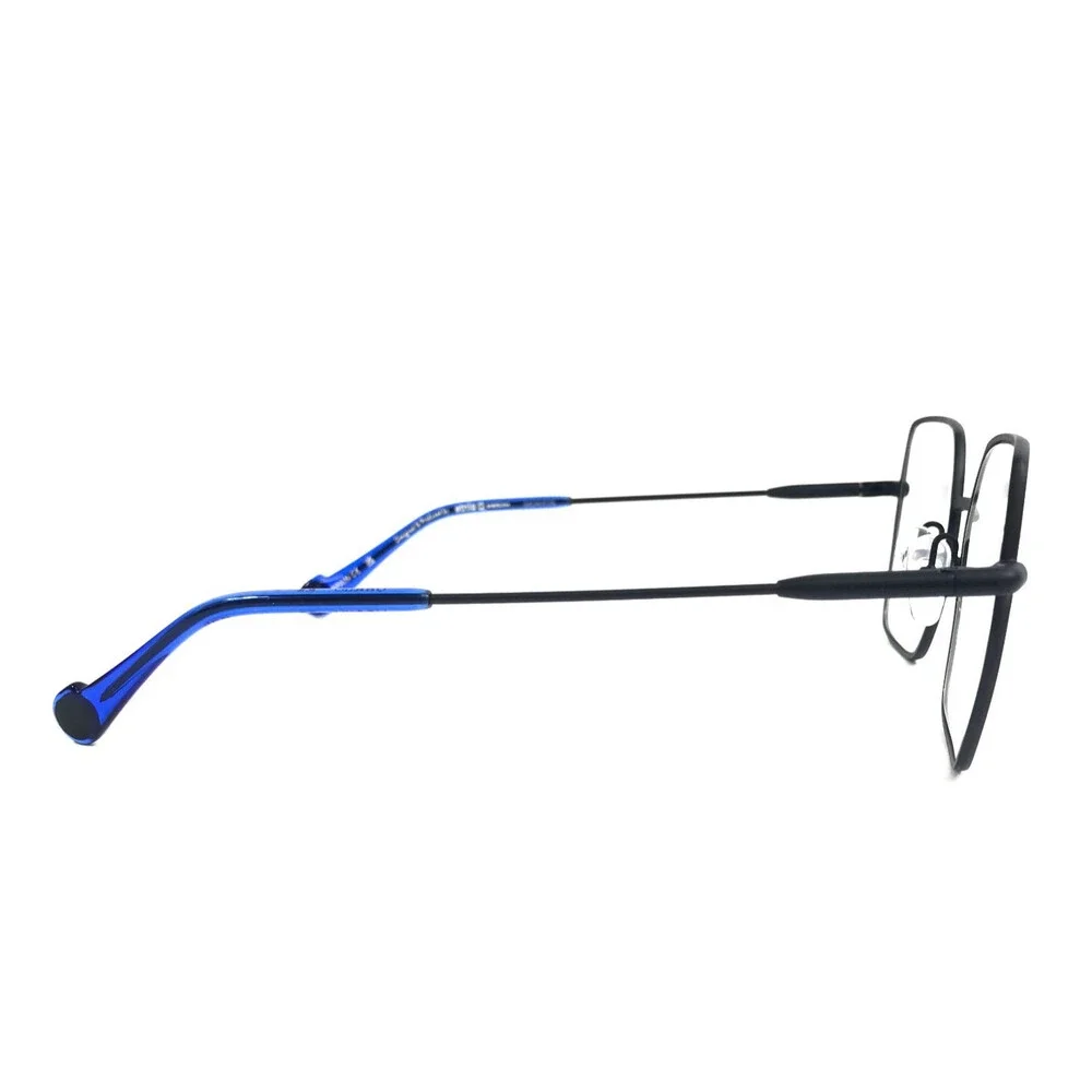 Etnia Barcelona Eyeglasses Frames AGORA DB Dark Blue Square Wire Rim 53-19-140